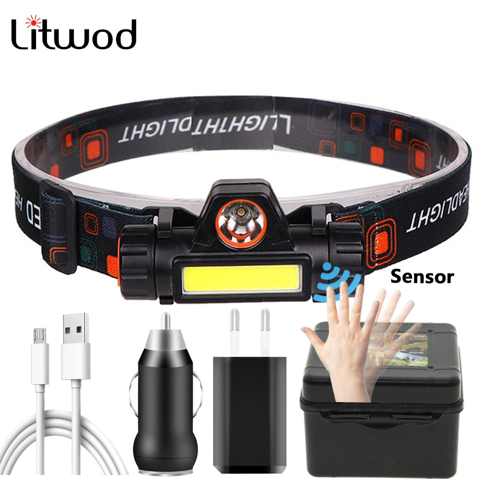 Head Lamp Headlight Waterproof Rechargeable