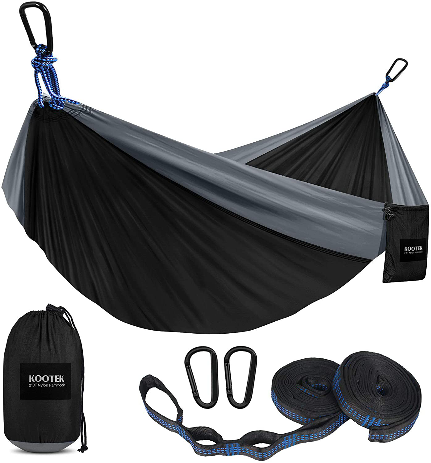 Kootek Camping Hammock Double Single Portable Hammocks With 2 Tree Straps